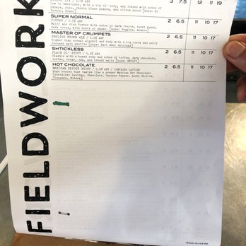Fieldwork Brewing - Menu 2 - Breweries Near Me - Napa, California Fieldwork Brewing - Menu 2 - Breweries Near Me - Napa, California