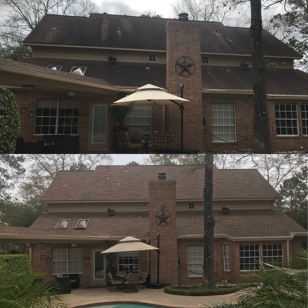 Slide of Woodlands Roof Cleaning & Pressure Washing