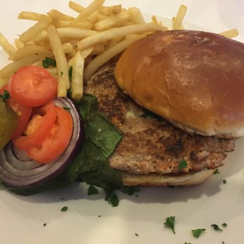 Hidden Manna Cafe - Stuffed turkey burger w/fries! Ohhhh that bun was so soft & buttery! - Breakfast & Brunch Near Me - Matteson, Illinois