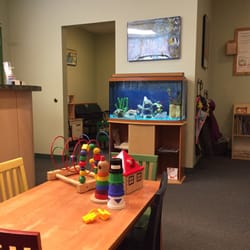 River Valley Pediatrics - Waiting area.  Lots of toys and the room on the left is the "contagious room" so that really sick kids are separated.