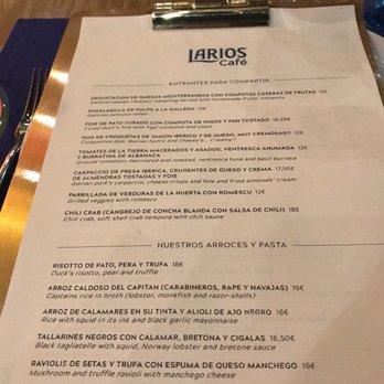 Larios Café - Menu - Dance Clubs Near Me - Madrid, M Larios Café - Menu - Dance Clubs Near Me - Madrid, M