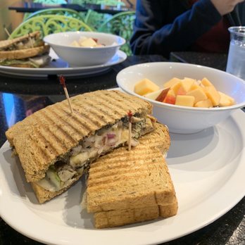 Healthy Eats - Caribbean Sandwich (Chicken) w/ side of Fruit - Sandwiches Near Me - Monrovia, California