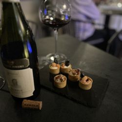 Ambrosia Rooftop Restaurant & Bar - Priore Barolo and bar finger food.