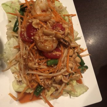 Thai Basil - Som Tum with shrimp - Thai Near Me - Ithaca, New York