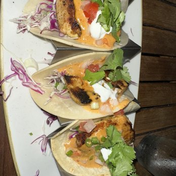 Monkeypod Kitchen by Merriman - Fresh Caught Fish Tacos (today it was mahi mahi). - New American Near Me - Kihei, Hawaii