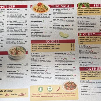 Eat Thai - Menu - Thai Near Me - Ann Arbor, Michigan