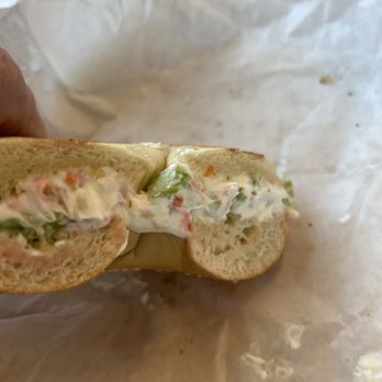 Coastal Bagels - Plain bagel with vegetable cream cheese! - Coffee & Tea Near Me - Wilmington, North Carolina Coastal Bagels - Plain bagel with vegetable cream cheese! - Coffee & Tea Near Me - Wilmington, North Carolina