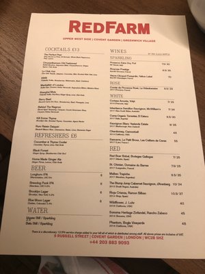 Menu photo 3 Red Farm London, XGL Menu photo 3 Red Farm London, XGL