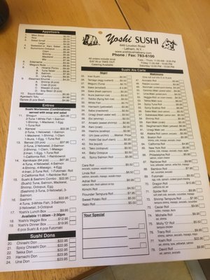 Menu photo 4 Yoshi Sushi Latham, NY