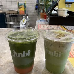 Cold Guava Matcha Cold Brew (3PO) Matcha blueberry foam