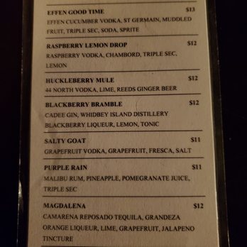 Colchuck's - Cocktail menu - German Near Me - Leavenworth, Washington