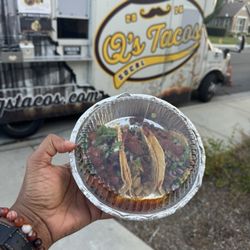 Q's Tacos Food Truck - Q's tacos are amazing. I've had all three the steak, chicken, and El Pastor at a party the food was off the hook! Great, friendly service!