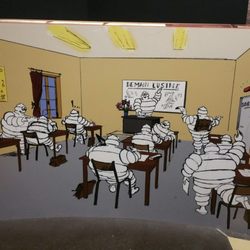 L'Aventure Michelin - Illustration montrant l'école construit par Michelin