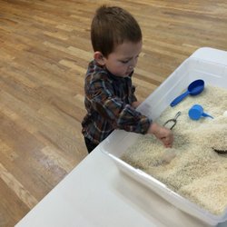 Dance Center of Spokane - At the rice table in our 3 yr old preschool class! Creative Minds Bright MInds!