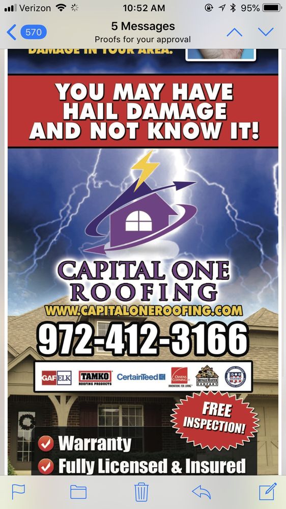Slide of Capital One Roofing