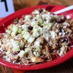 DGT Tacos Fort Collins - Thai Chicken Power Bowl ($12 regular size) - requested less sauce. It's a bit too salty. Huge portion.