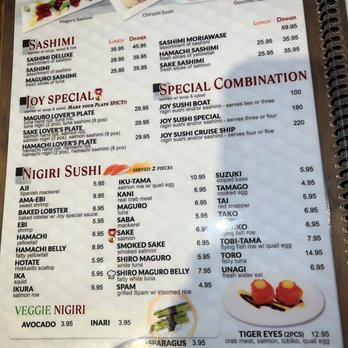 Joy Sushi - Menu - Sushi Bars Near Me - San Mateo, California