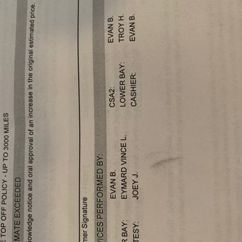 Jiffy Lube - Picture from my receipt, great team right here! - Auto Repair Near Me - Manteca, California Jiffy Lube - Picture from my receipt, great team right here! - Auto Repair Near Me - Manteca, California