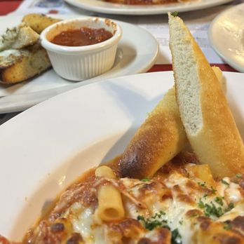 La Sorrentina - Baked Ziti, Chicken Parmigiana, and garlic cheese bread - Italian Near Me - San Antonio, Texas