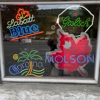 Steve's Beverage Center - neon signs in window - Beer, Wine & Spirits Near Me - Wellsboro, Pennsylvania Steve's Beverage Center - neon signs in window - Beer, Wine & Spirits Near Me - Wellsboro, Pennsylvania