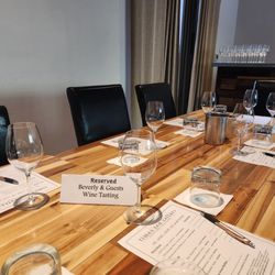 Wine tasting set up