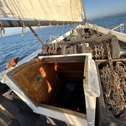 The Black Dog Tall Ships - Ladder down to kitchen and sleeping quarters for crew