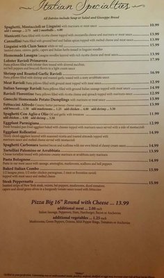 Menu photo 2 Giuseppe's Restaurant Chesterfield, MI