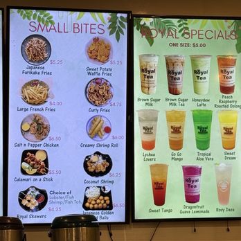 Royal Tea - Menu as of July 2026 - Coffee & Tea Near Me - Arlington, Texas Royal Tea - Menu as of July 2026 - Coffee & Tea Near Me - Arlington, Texas