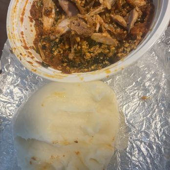 Nigerian Kitchen - Egusi & fufu with chicken - African Near Me - Chicago, Illinois Nigerian Kitchen - Egusi & fufu with chicken - African Near Me - Chicago, Illinois