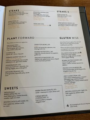 Menu photo 1 JOEY Barlow Calgary, AB