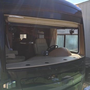 Blue Star Glass - 2008 Fleetwood Discovery before in Maypearl Tx - Car Window Tinting Near Me