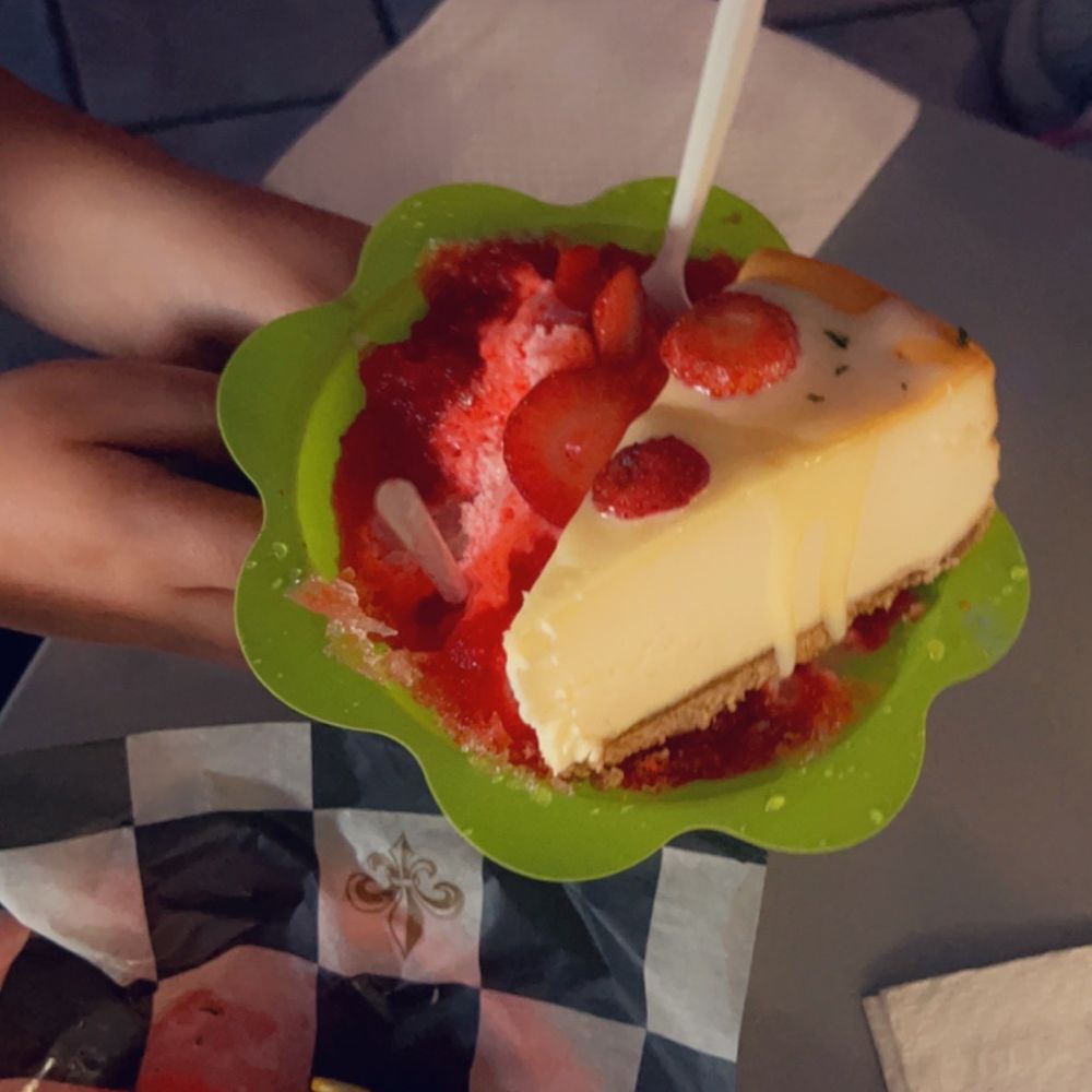 Sweet Thangs by NOLASIPS - Strawberry cheesecake sno ball - Shaved Ice Near Me - New Orleans, Louisiana Sweet Thangs by NOLASIPS - Strawberry cheesecake sno ball - Shaved Ice Near Me - New Orleans, Louisiana