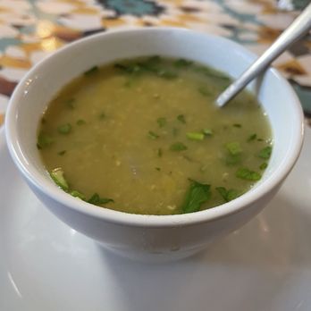 Habibi’s Kabab - Lentil soup with cilantro - Mediterranean Near Me - Marina, California