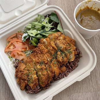 Peace Café - TEMPEH KATSU CURRY - 5/5 stars. Better than tofu version. Asked for curry on the side. Huge portion. Had this two days in a row. - Vegan Near Me - Honolulu, Hawaii Peace Café - TEMPEH KATSU CURRY - 5/5 stars. Better than tofu version. Asked for curry on the side. Huge portion. Had this two days in a row. - Vegan Near Me - Honolulu, Hawaii