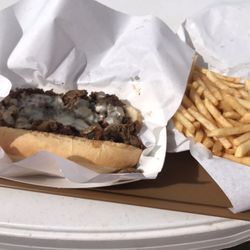Bunker Bar - Philly cheesesteak and fries