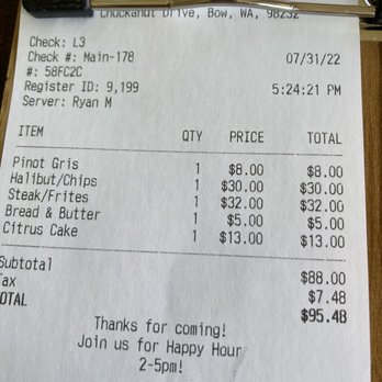 Chuckanut Manor Seafood & Grill - Seafood Near Me - Bow, Washington