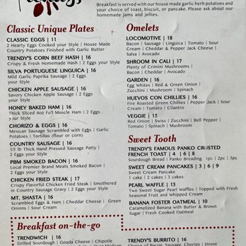 Trendy's - Breakfast & Brunch Near Me - Redding, California