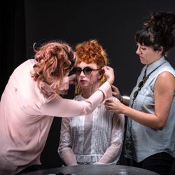 Some very cool behind the scenes at a recent photoshoot for Salon Intuition