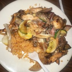 Rodeo Mexican Restaurant - Steak,shrimp, chicken over rice