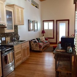 Laughing Pines Bed & Breakfast Cottages - The barn kitchen and living