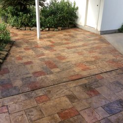 Leavings Concrete - Stamped concrete patio