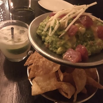 Maya - Guacamole with tuna tartare SOOO good and marg in the back - Mexican Near Me - New York, New York