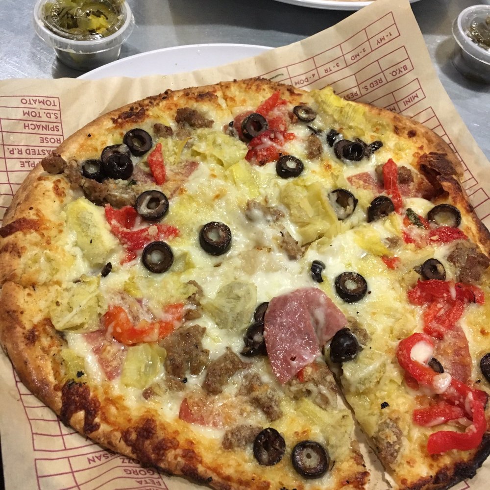MOD Pizza - Lucy sunshine modified with extra salami, Asiago, olives and mild sausage - Pizza Near Me - Issaquah, Washington MOD Pizza - Lucy sunshine modified with extra salami, Asiago, olives and mild sausage - Pizza Near Me - Issaquah, Washington