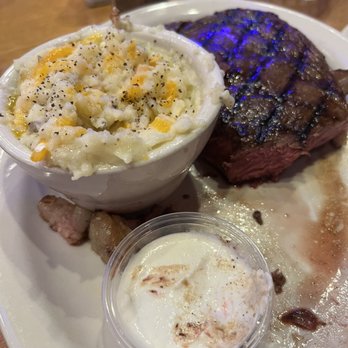 Texas Roadhouse - Ribeye steak with loaded mashed potatoes - American Near Me - Mesa, Arizona Texas Roadhouse - Ribeye steak with loaded mashed potatoes - American Near Me - Mesa, Arizona