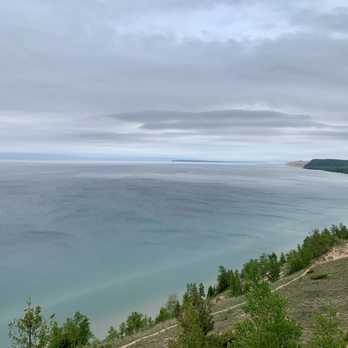 Empire Bluff Trail - This view of the picturesque Lake Michigan shoreline. - Hiking Near Me