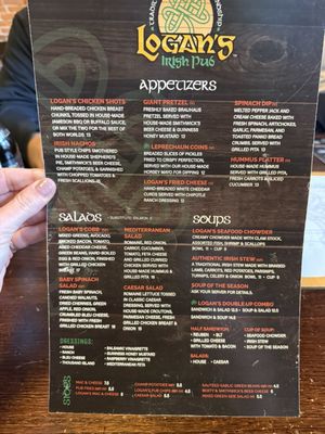 Menu photo 1 Logan's Irish Pub Findlay, OH Menu photo 1 Logan's Irish Pub Findlay, OH