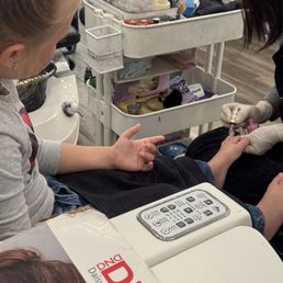 Giving my daughter a pedicure. They were awesome! Giving my daughter a pedicure. They were awesome!