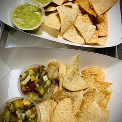 Son of a Butcher Craft Fire - Chips and salsa & chips with guacamole