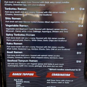 Raku Ramen - New Menu 3/3 -- as of May 30, 2022 - Ramen Near Me - San Luis Obispo, California Raku Ramen - New Menu 3/3 -- as of May 30, 2022 - Ramen Near Me - San Luis Obispo, California