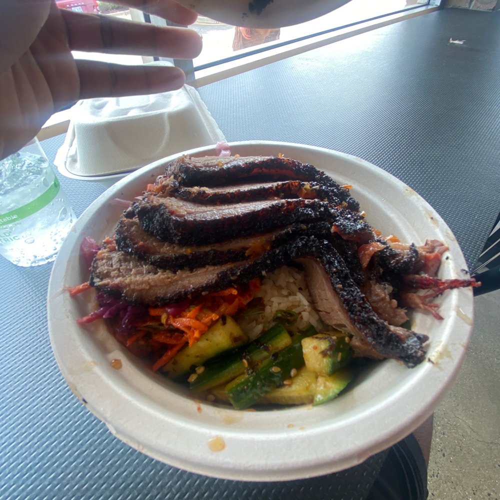 Ricewood - Brisket bowl!! So good. If you want super spicy then ask for a "scraper" - Barbeque Near Me - Ann Arbor, Michigan Ricewood - Brisket bowl!! So good. If you want super spicy then ask for a "scraper" - Barbeque Near Me - Ann Arbor, Michigan